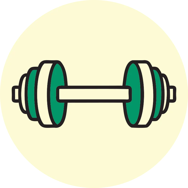 Icône d’un haltère.